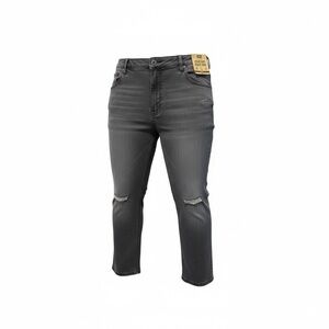 NWT Foundry Men’s Big & Tall Gray Distressed Advanced Flex 360 Jeans - 44 x 32